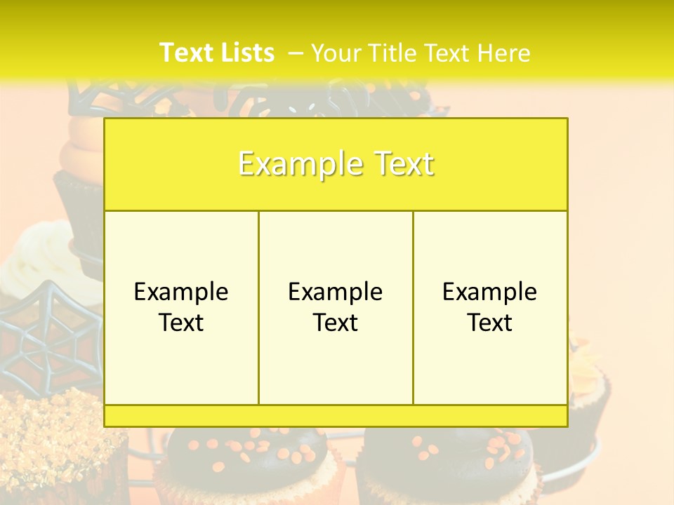 Cup Cake Buttercream Cakes PowerPoint Template