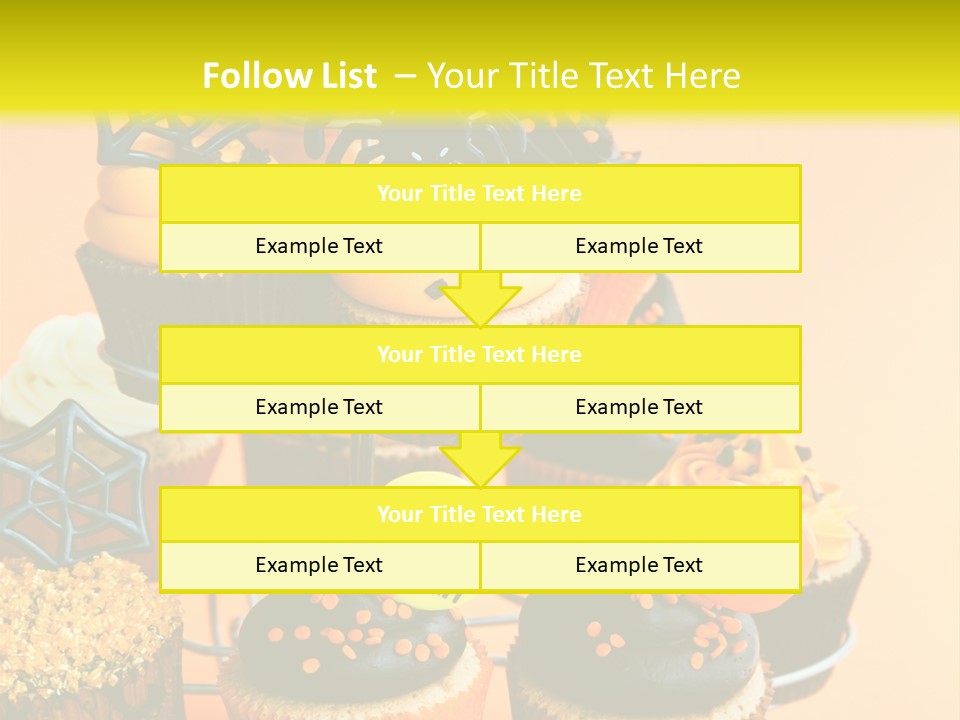 Cup Cake Buttercream Cakes PowerPoint Template