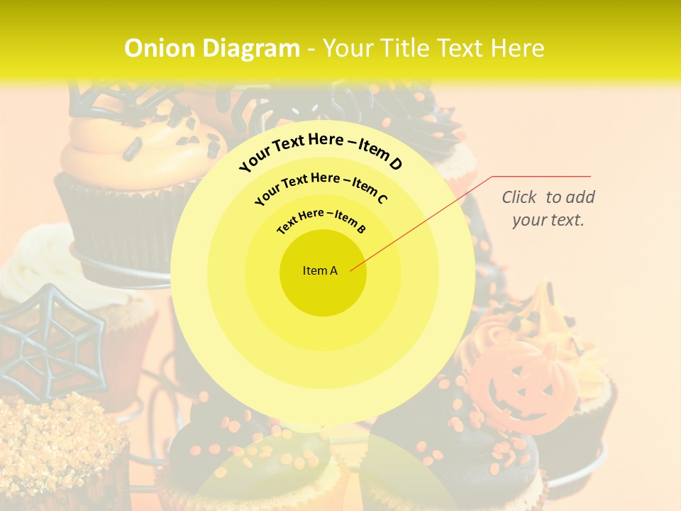 Cup Cake Buttercream Cakes PowerPoint Template