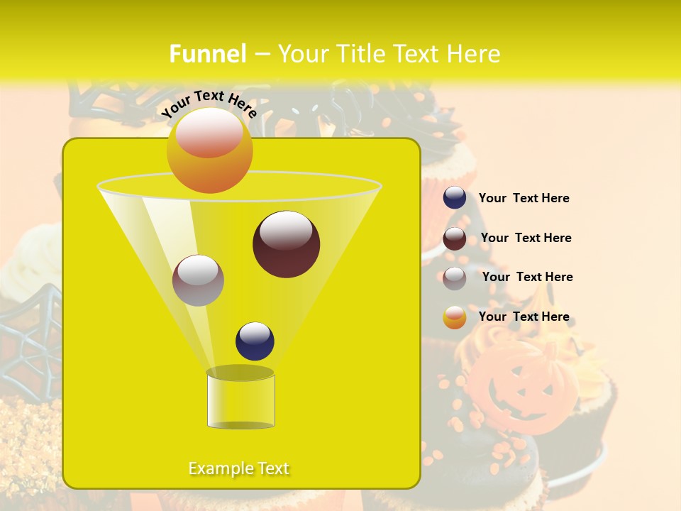 Cup Cake Buttercream Cakes PowerPoint Template