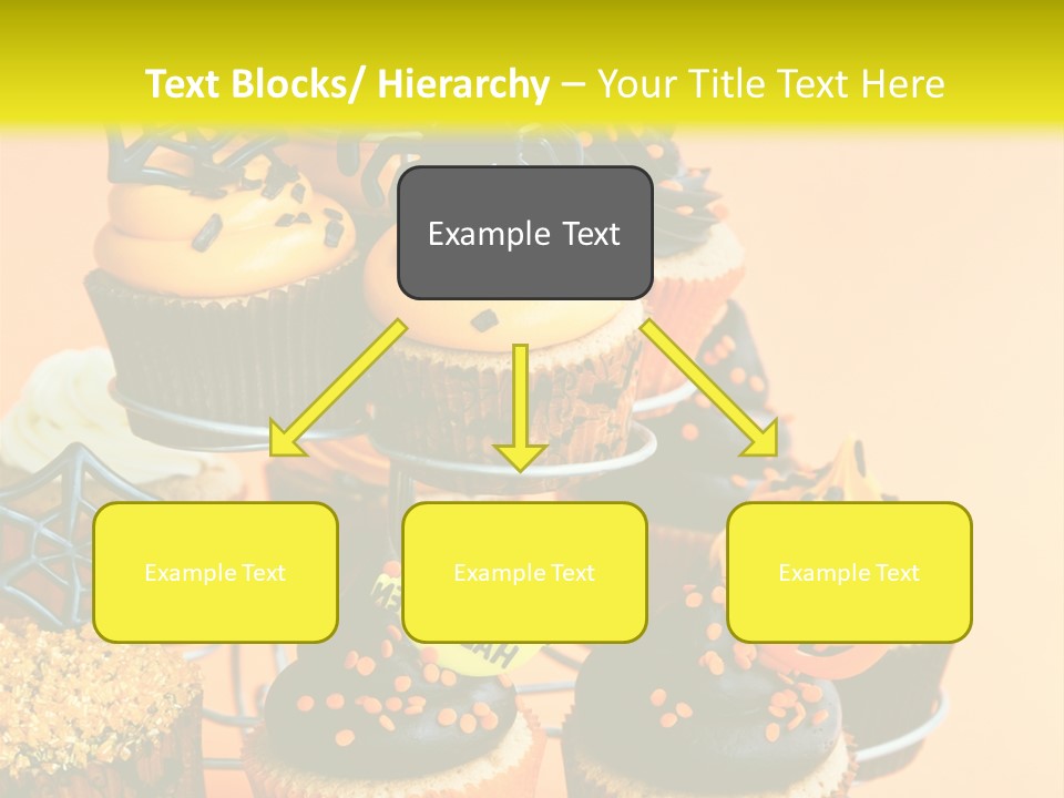 Cup Cake Buttercream Cakes PowerPoint Template