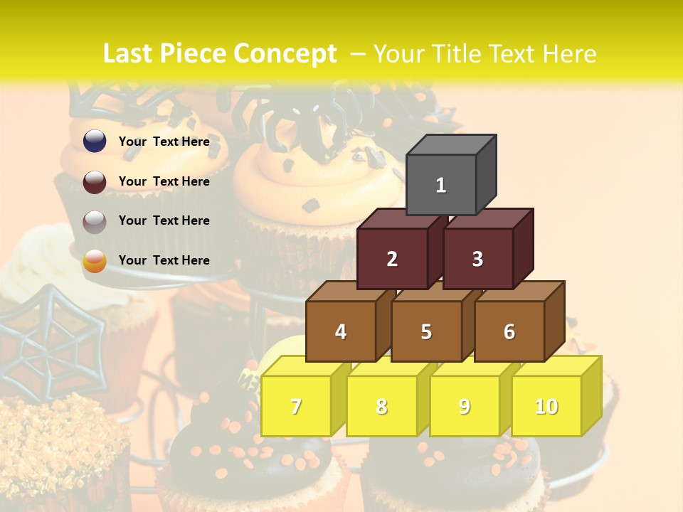 Cup Cake Buttercream Cakes PowerPoint Template