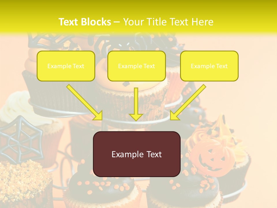 Cup Cake Buttercream Cakes PowerPoint Template