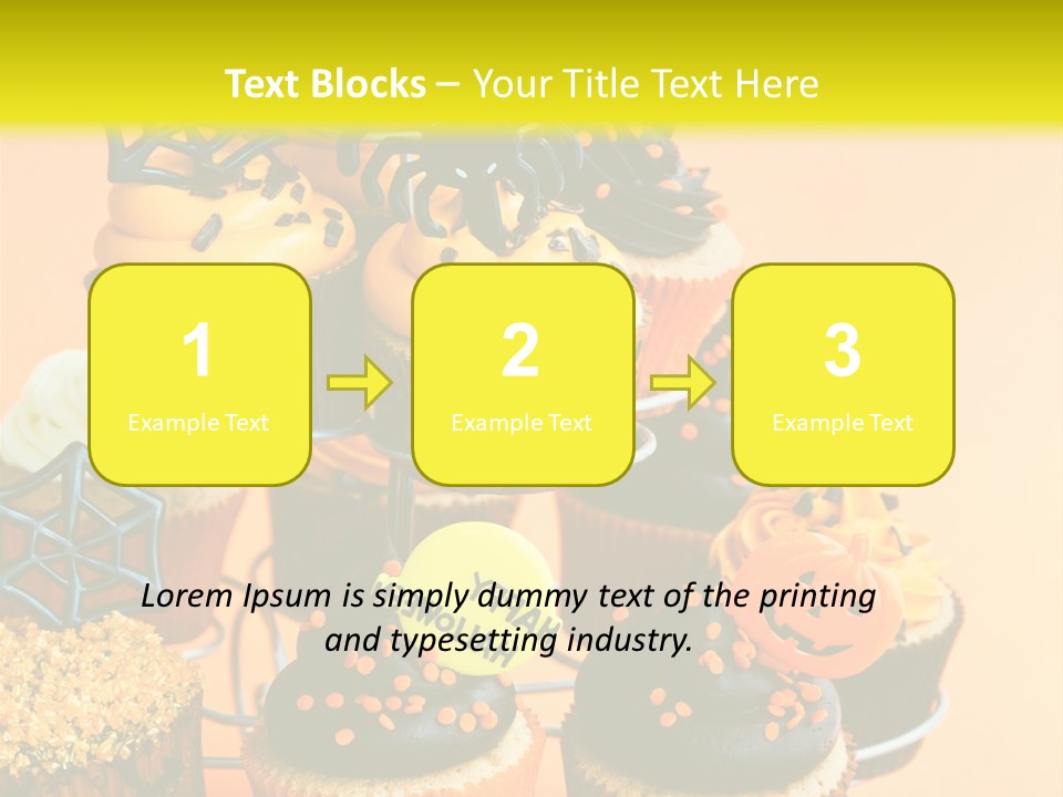 Cup Cake Buttercream Cakes PowerPoint Template