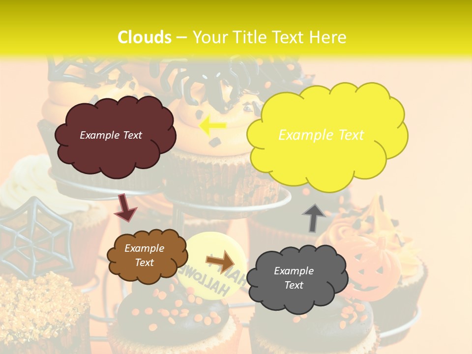 Cup Cake Buttercream Cakes PowerPoint Template