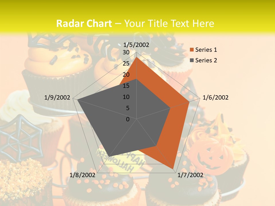 Cup Cake Buttercream Cakes PowerPoint Template