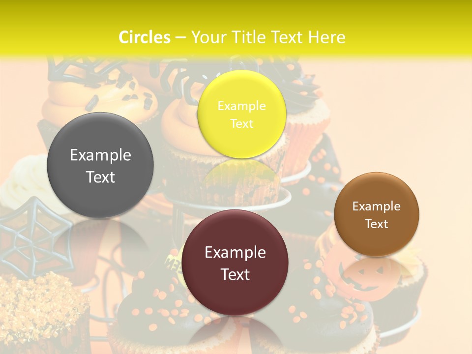 Cup Cake Buttercream Cakes PowerPoint Template