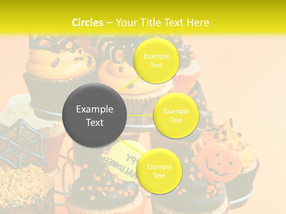 Cup Cake Buttercream Cakes PowerPoint Template