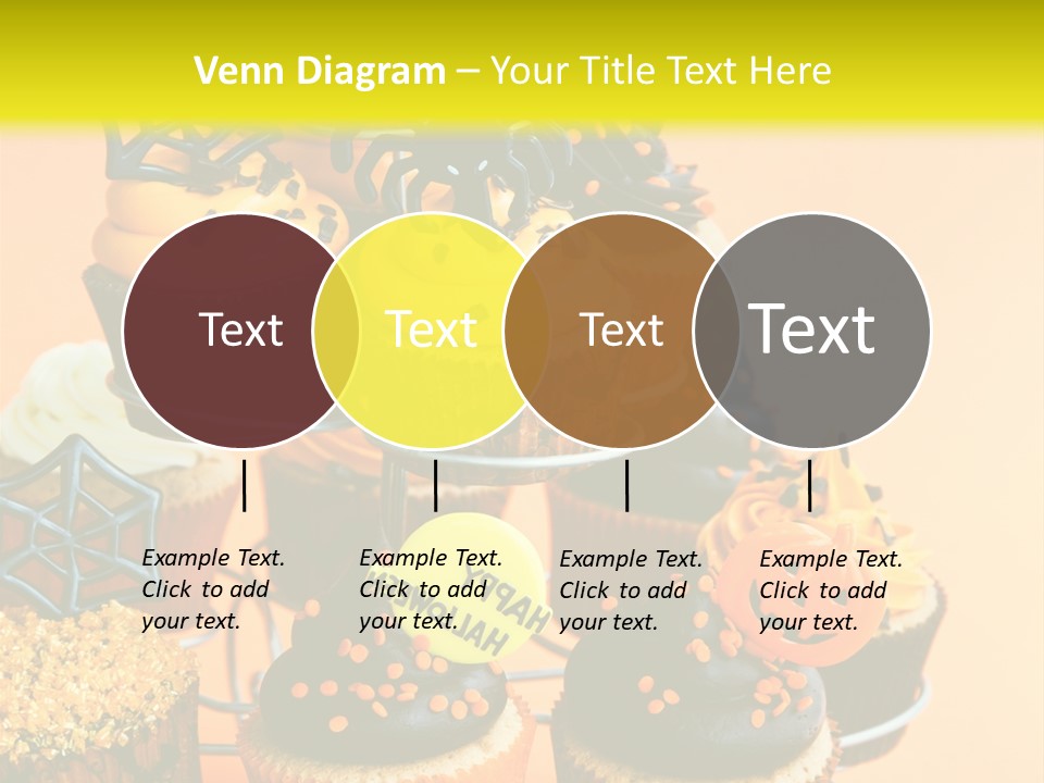 Cup Cake Buttercream Cakes PowerPoint Template