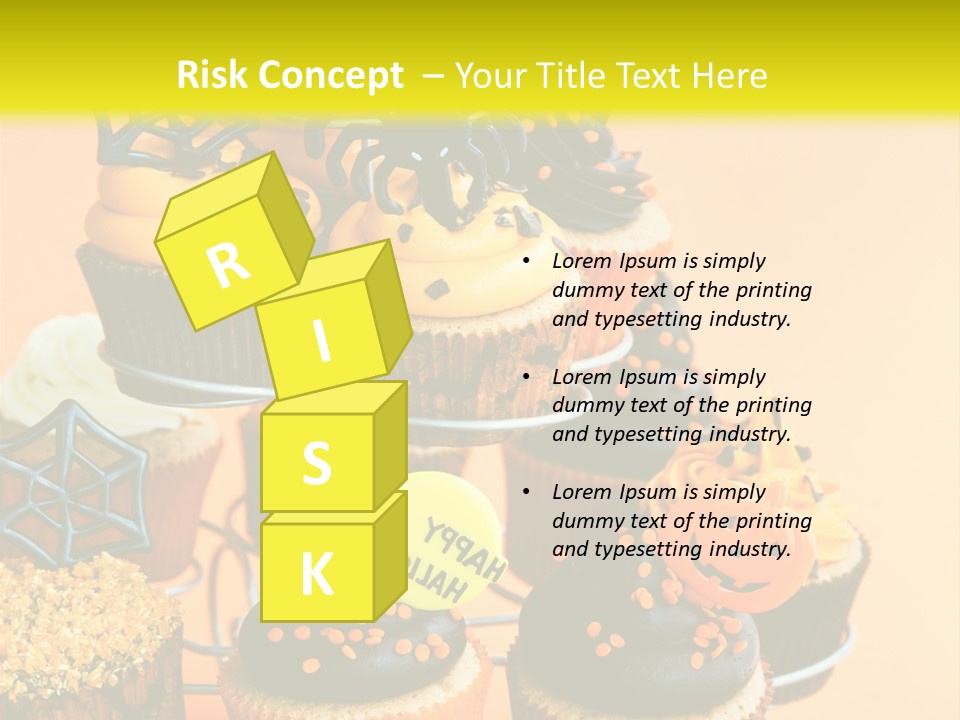 Cup Cake Buttercream Cakes PowerPoint Template