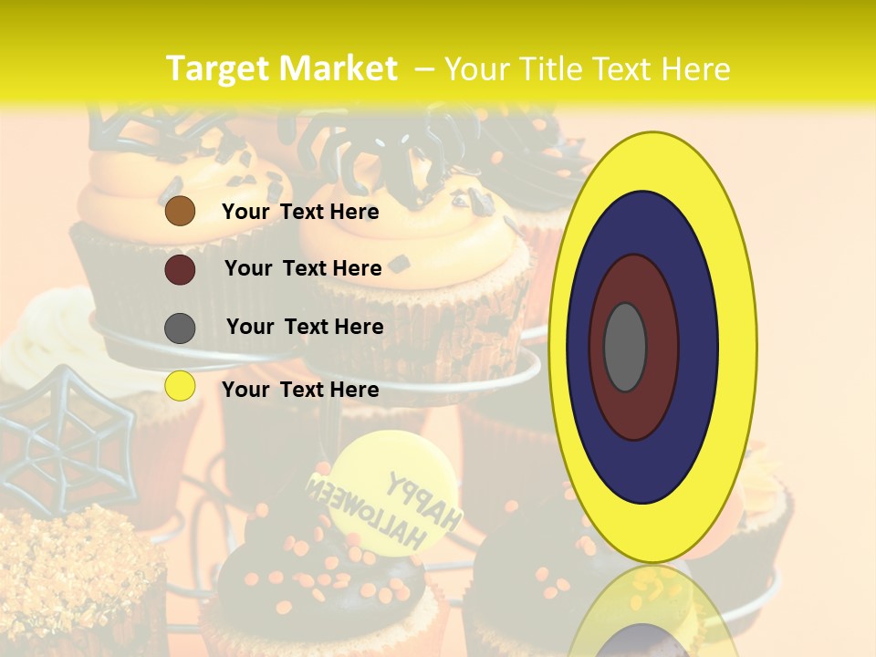 Cup Cake Buttercream Cakes PowerPoint Template