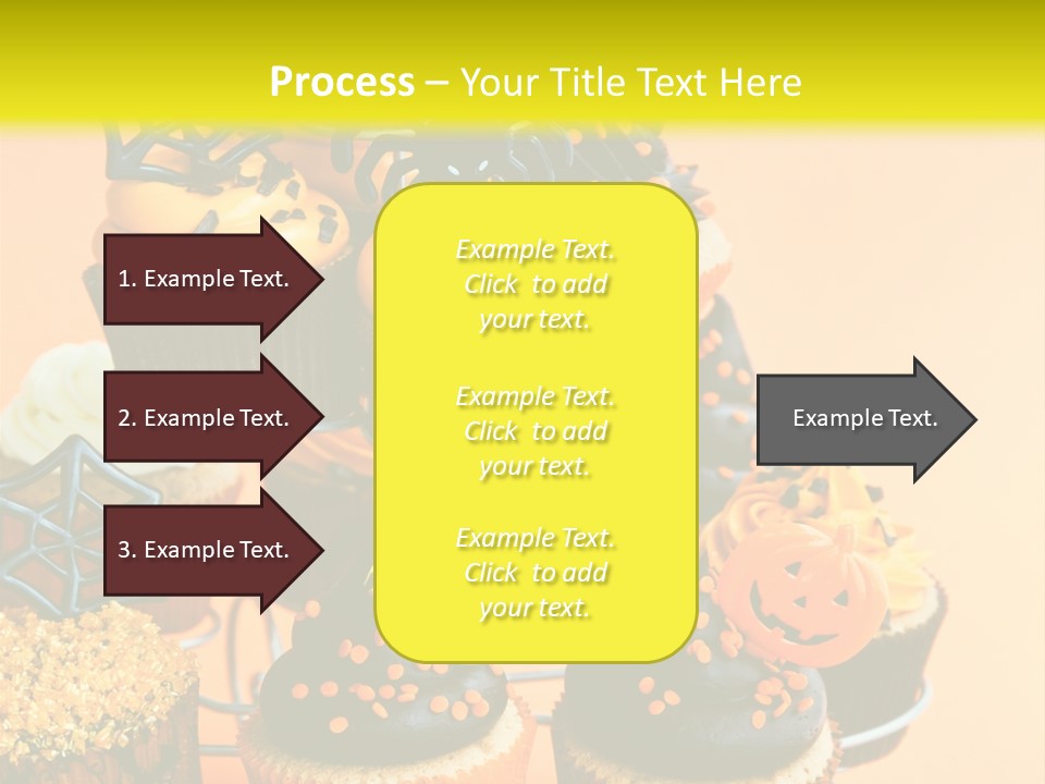Cup Cake Buttercream Cakes PowerPoint Template