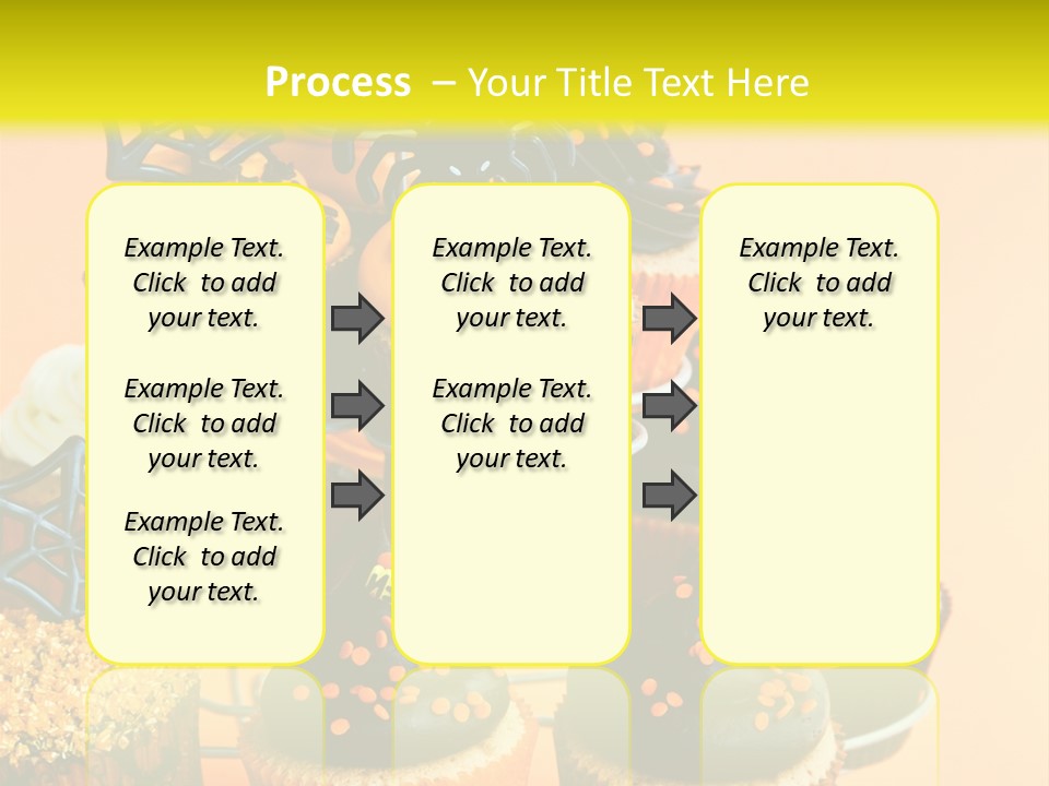 Cup Cake Buttercream Cakes PowerPoint Template
