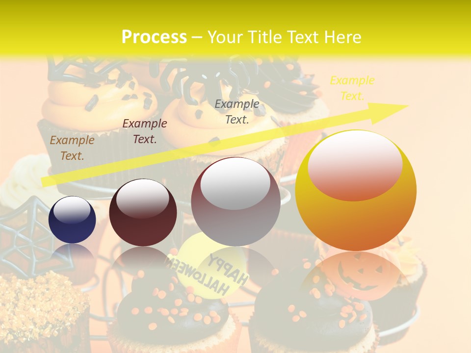 Cup Cake Buttercream Cakes PowerPoint Template