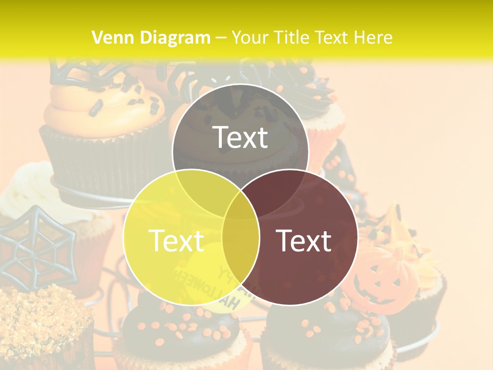 Cup Cake Buttercream Cakes PowerPoint Template