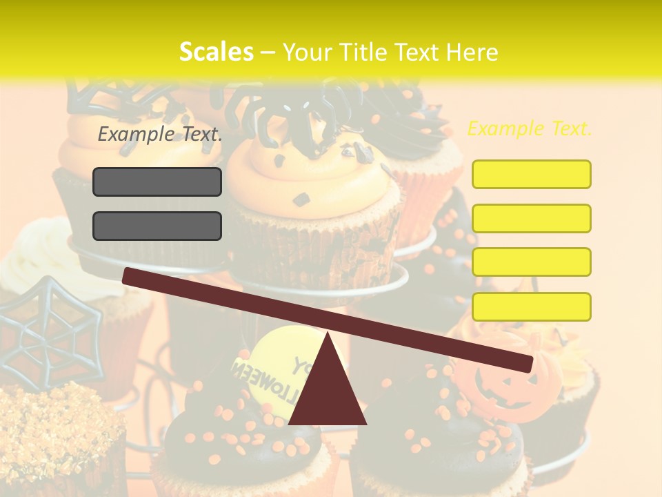 Cup Cake Buttercream Cakes PowerPoint Template