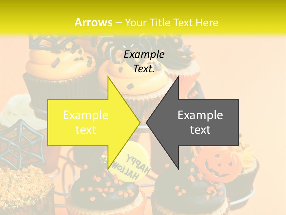 Cup Cake Buttercream Cakes PowerPoint Template