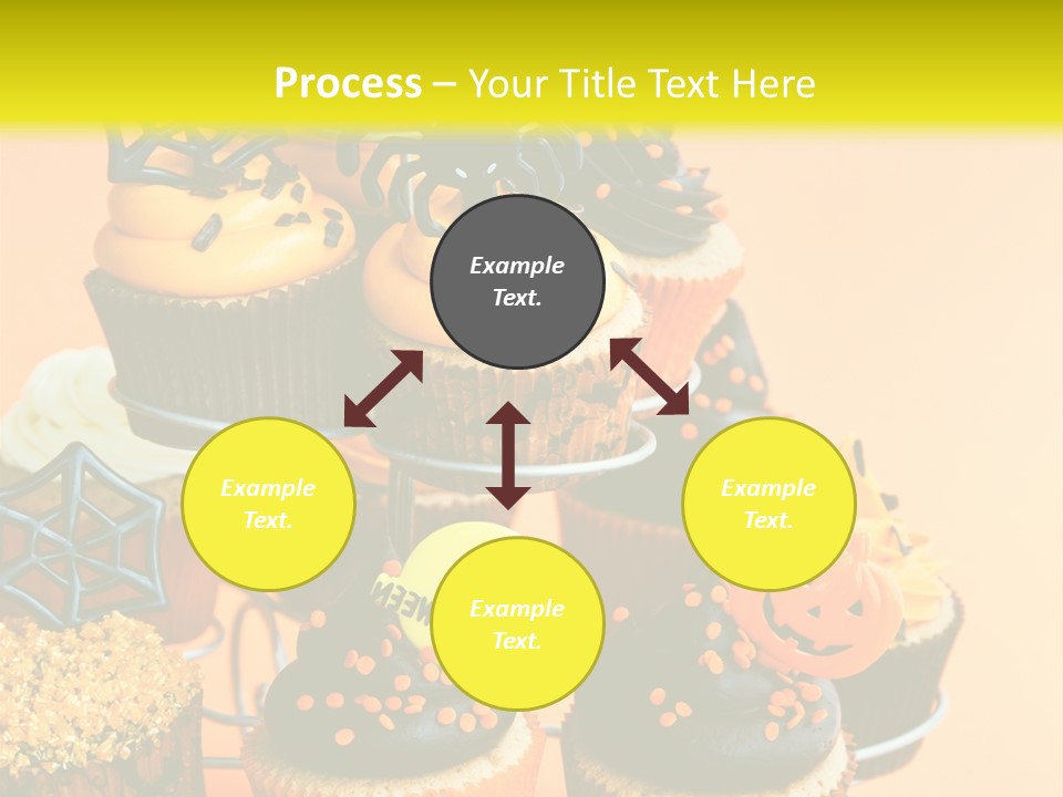 Cup Cake Buttercream Cakes PowerPoint Template