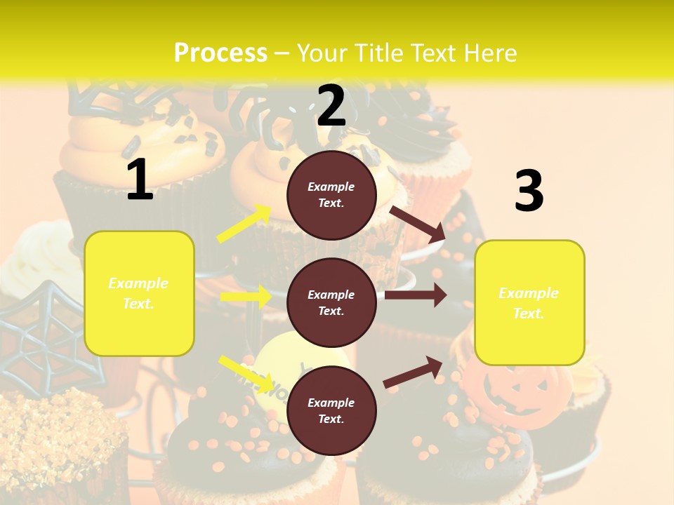 Cup Cake Buttercream Cakes PowerPoint Template
