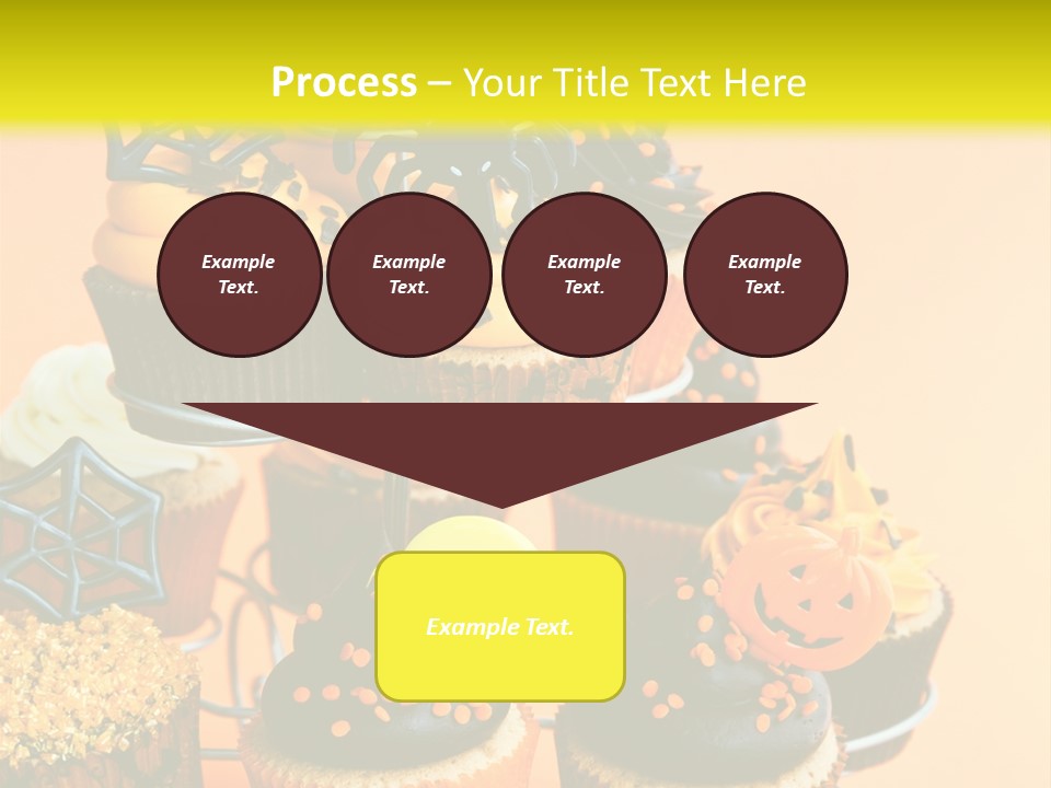 Cup Cake Buttercream Cakes PowerPoint Template