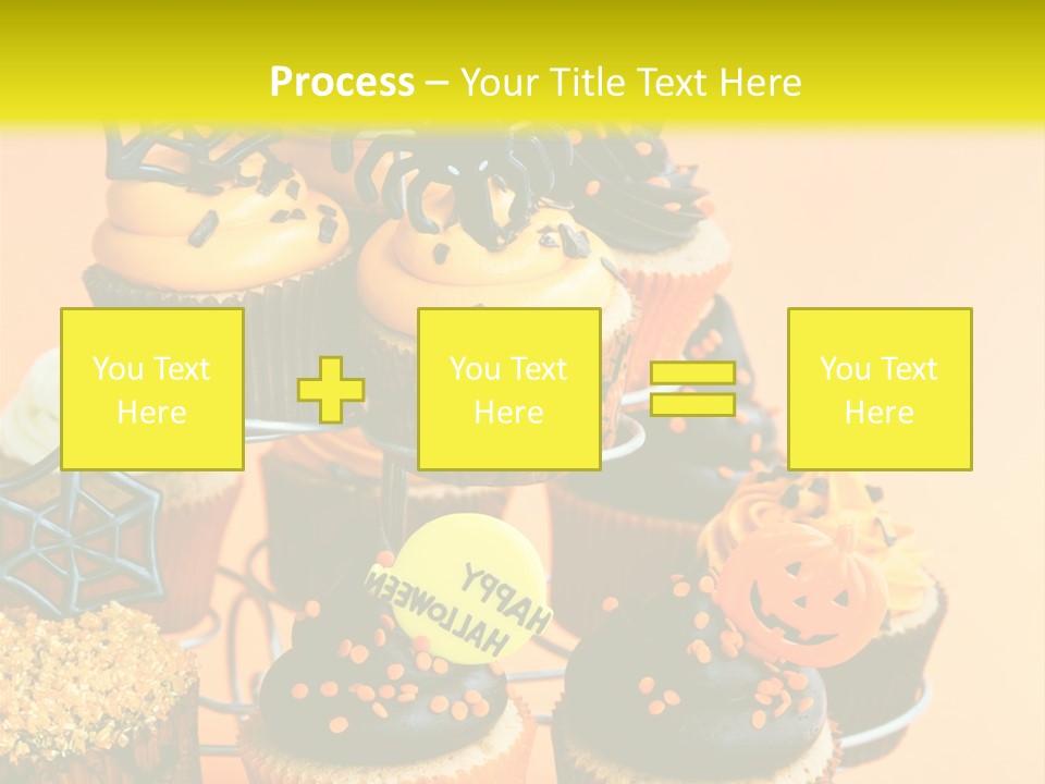 Cup Cake Buttercream Cakes PowerPoint Template