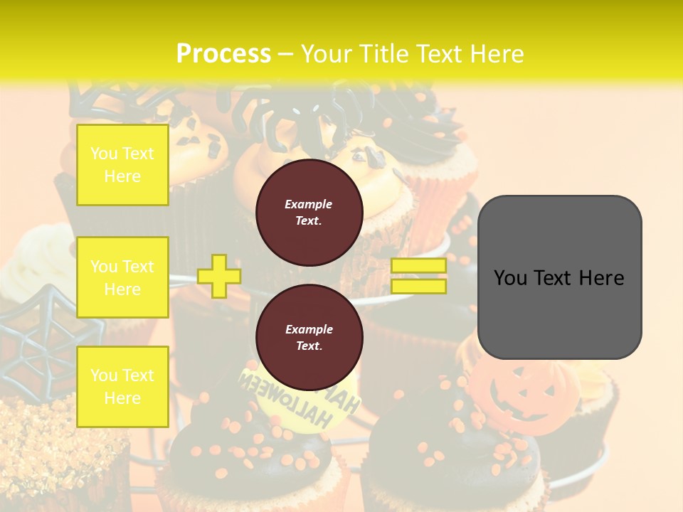 Cup Cake Buttercream Cakes PowerPoint Template