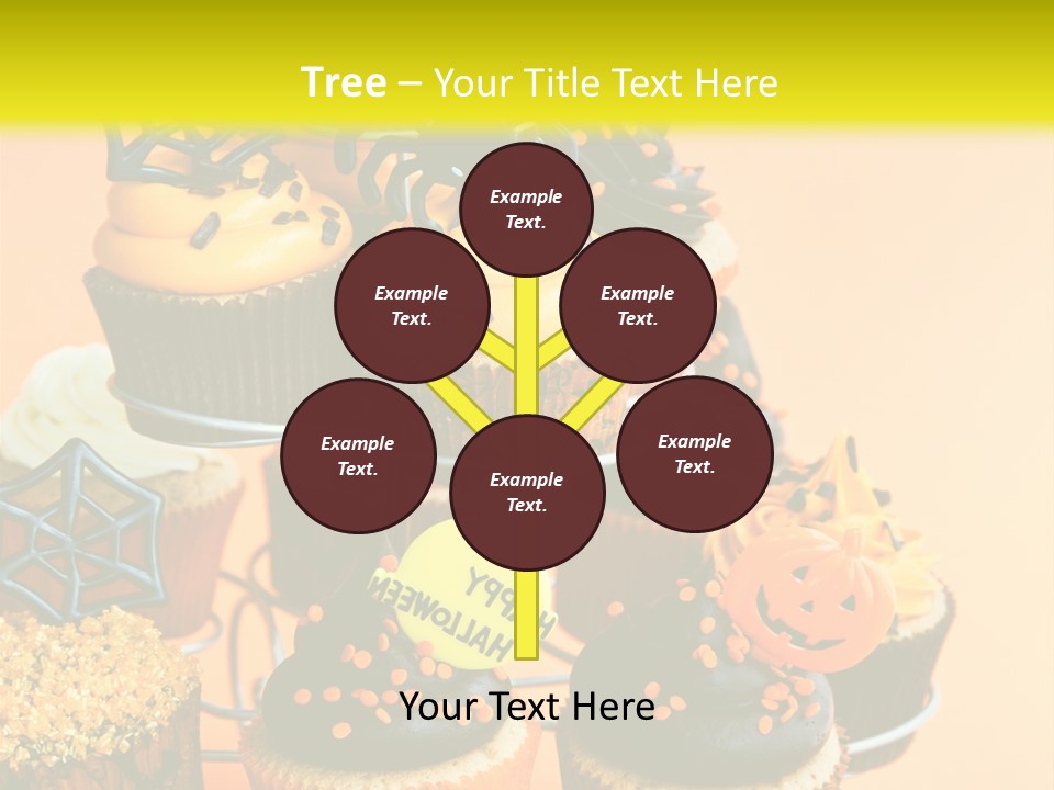 Cup Cake Buttercream Cakes PowerPoint Template