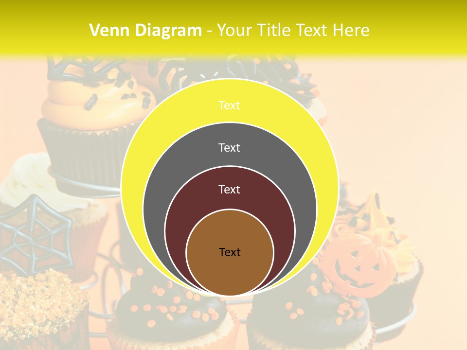 Cup Cake Buttercream Cakes PowerPoint Template