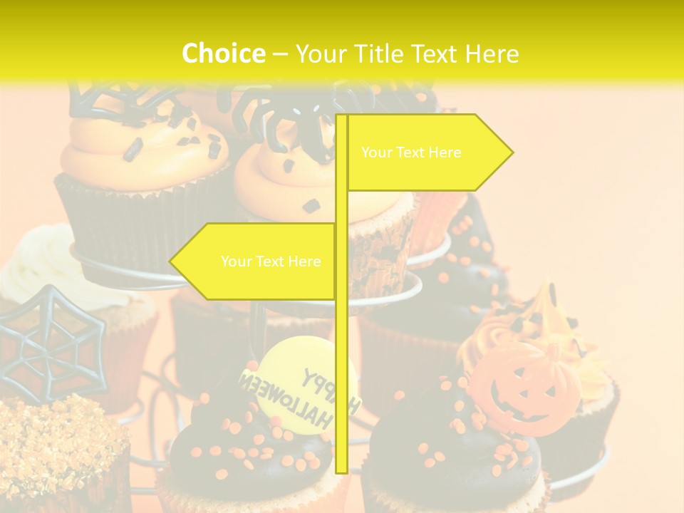 Cup Cake Buttercream Cakes PowerPoint Template