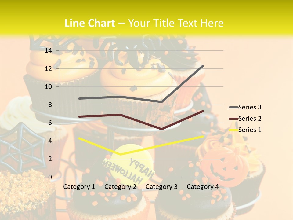 Cup Cake Buttercream Cakes PowerPoint Template
