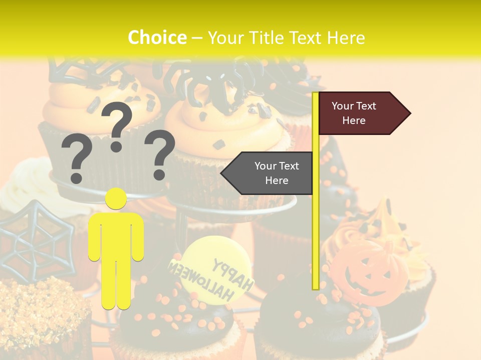 Cup Cake Buttercream Cakes PowerPoint Template