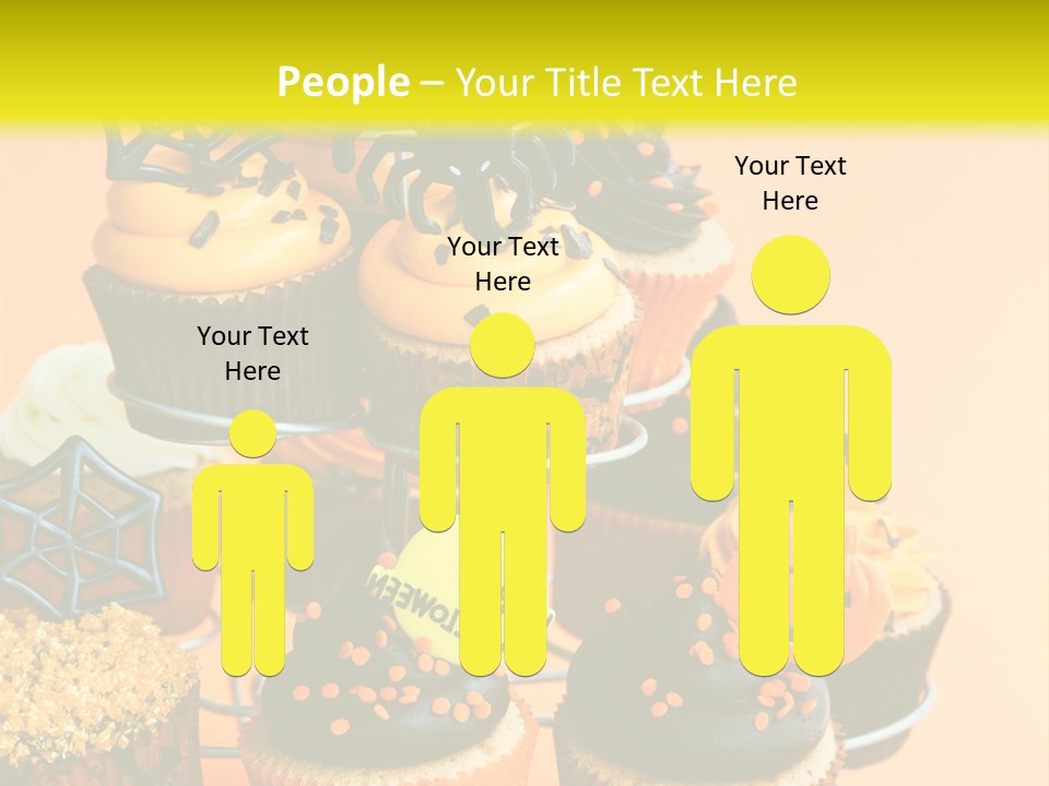 Cup Cake Buttercream Cakes PowerPoint Template