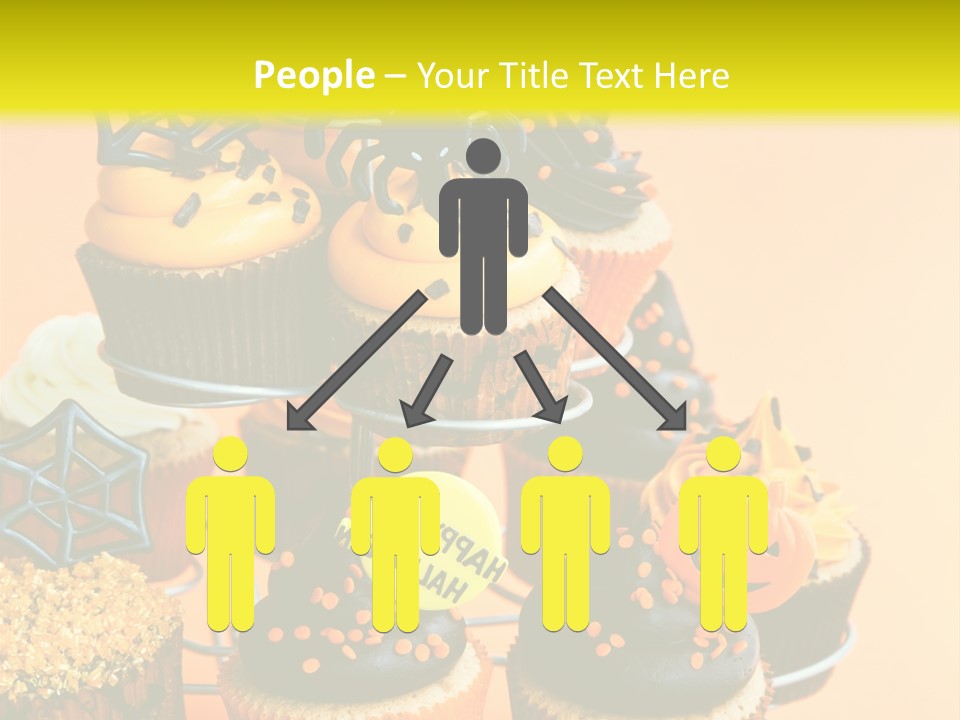 Cup Cake Buttercream Cakes PowerPoint Template