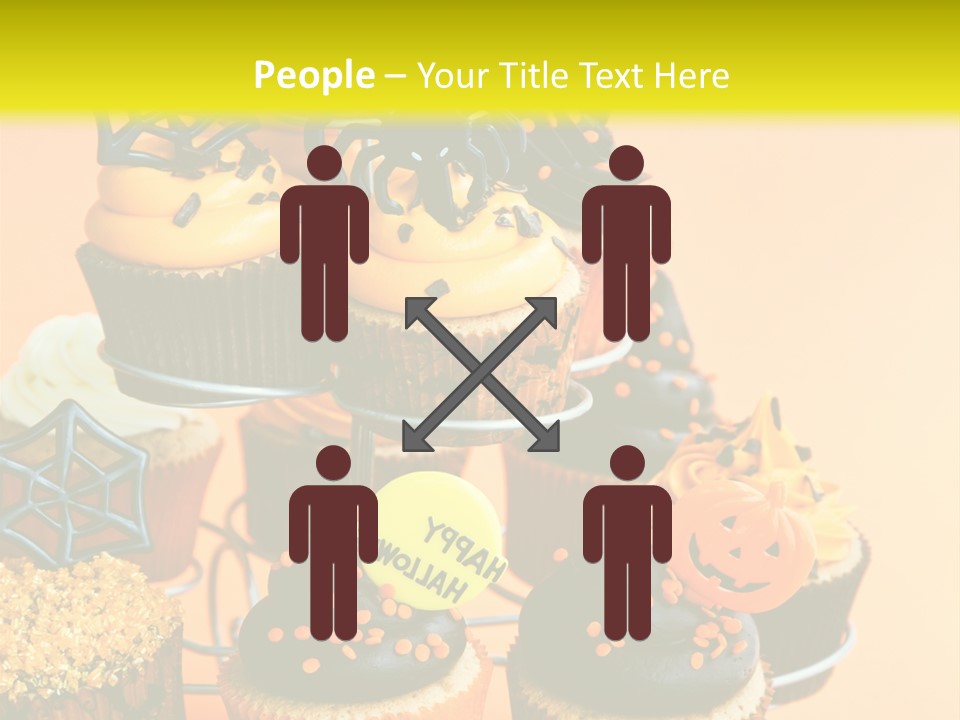 Cup Cake Buttercream Cakes PowerPoint Template