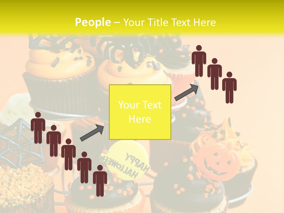 Cup Cake Buttercream Cakes PowerPoint Template