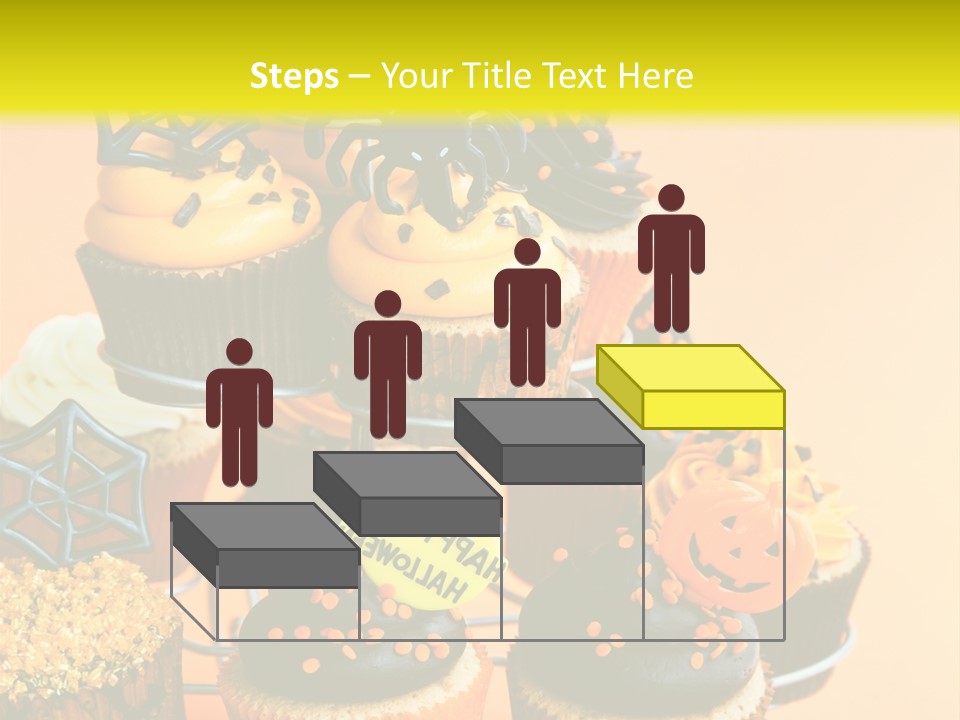 Cup Cake Buttercream Cakes PowerPoint Template