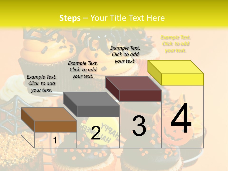 Cup Cake Buttercream Cakes PowerPoint Template