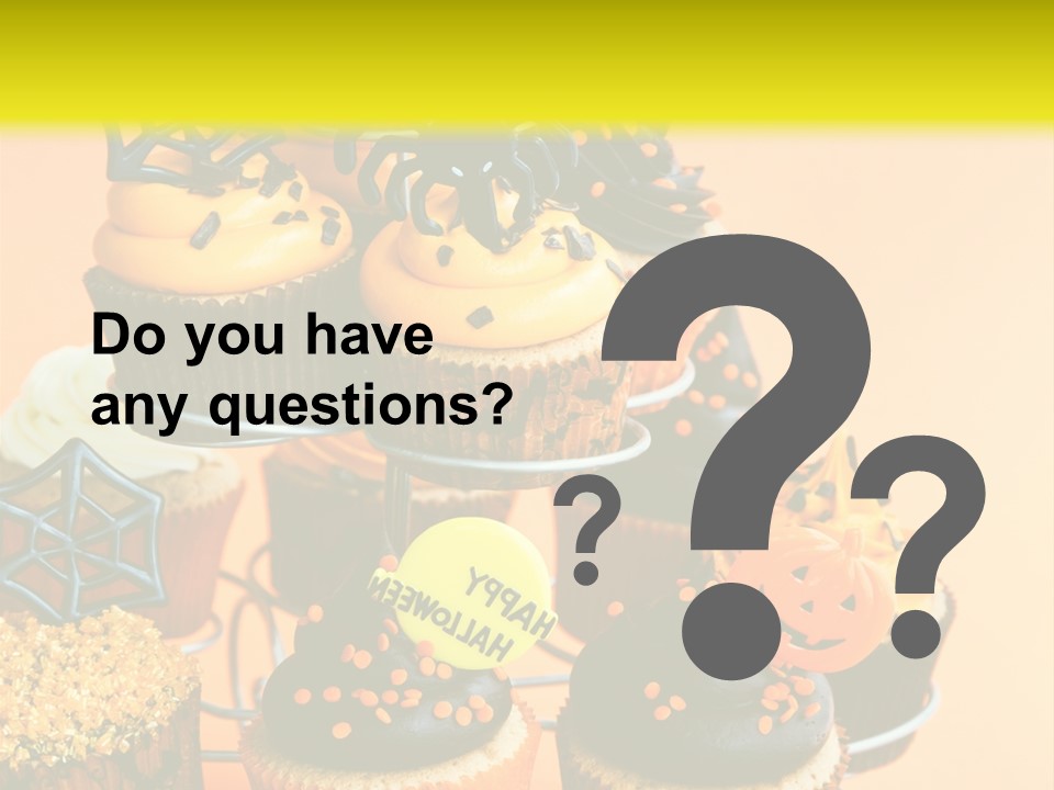 Cup Cake Buttercream Cakes PowerPoint Template