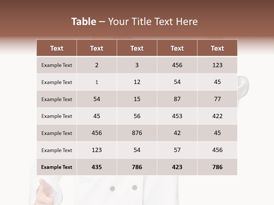Uniform Vegetarian Occupation PowerPoint Template