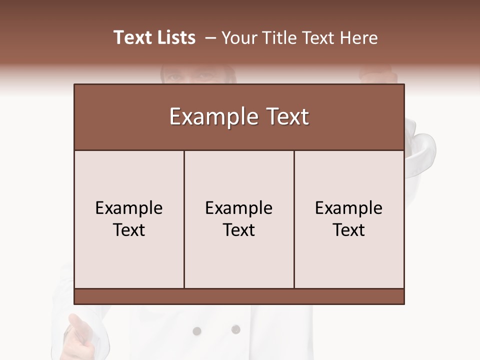 Uniform Vegetarian Occupation PowerPoint Template