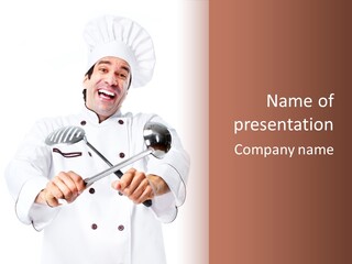 Adult White Baker PowerPoint Template