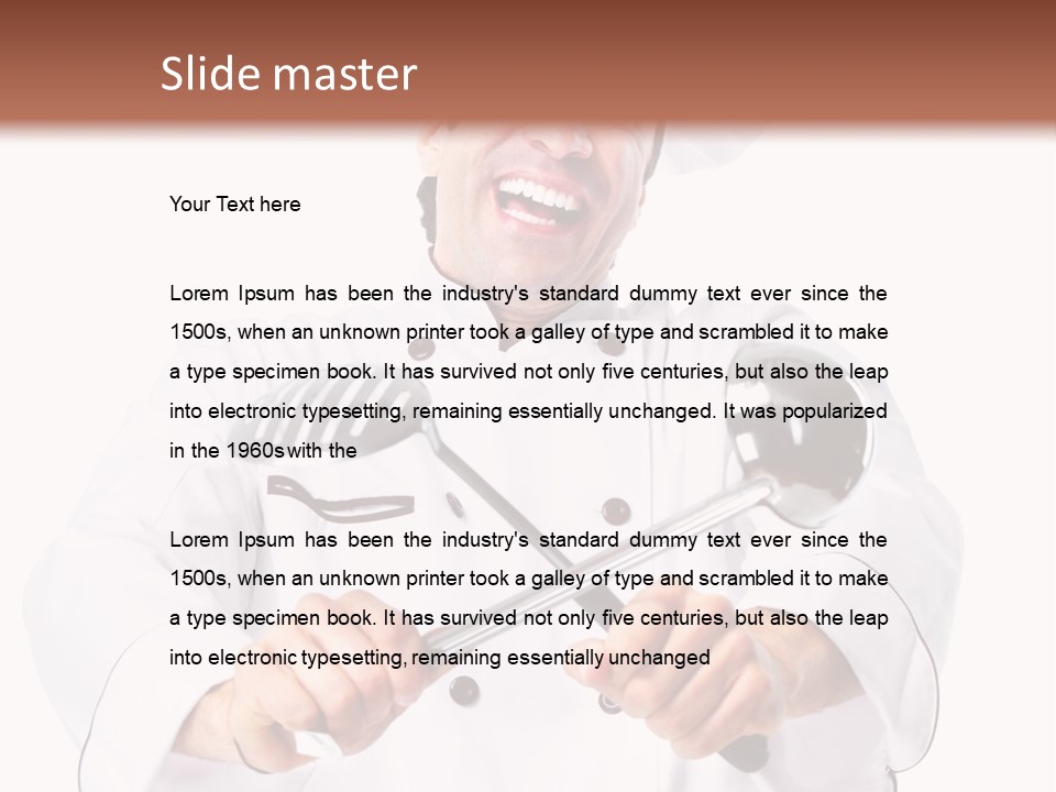 Adult White Baker PowerPoint Template