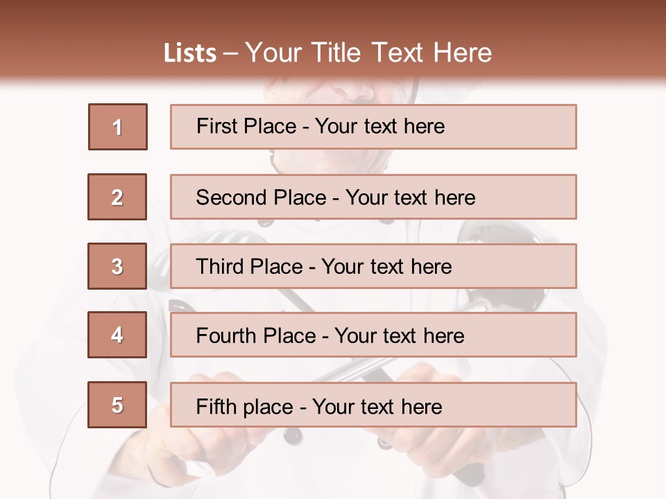 Adult White Baker PowerPoint Template