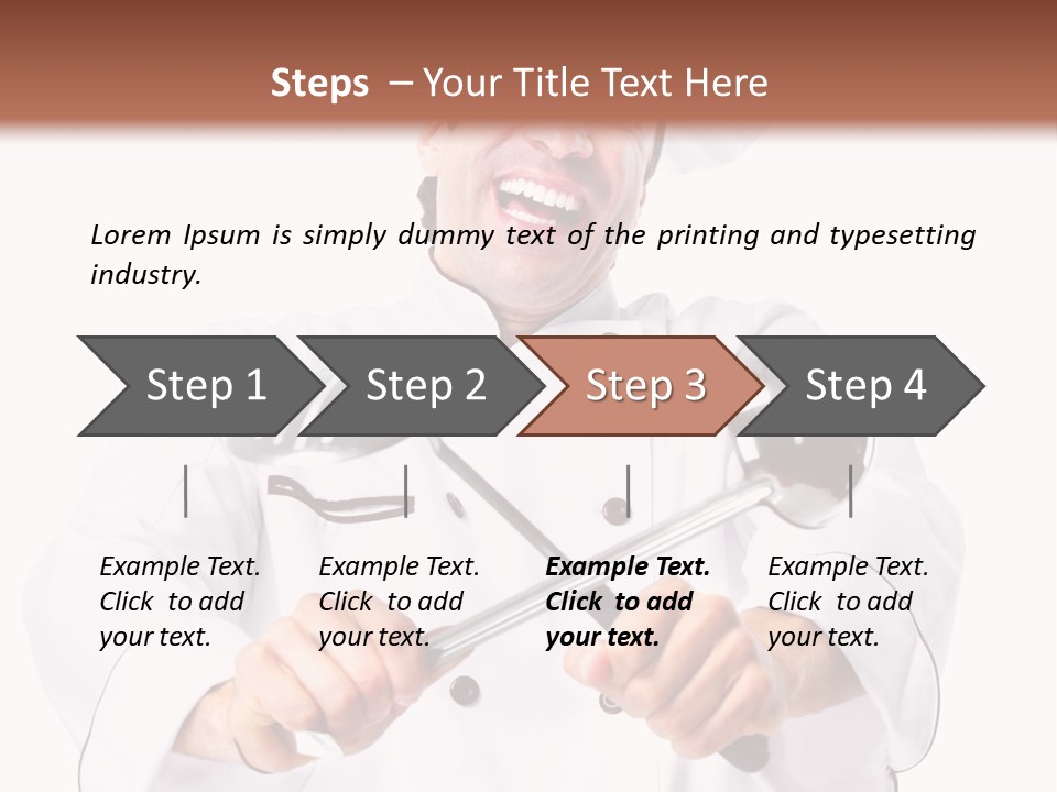 Adult White Baker PowerPoint Template