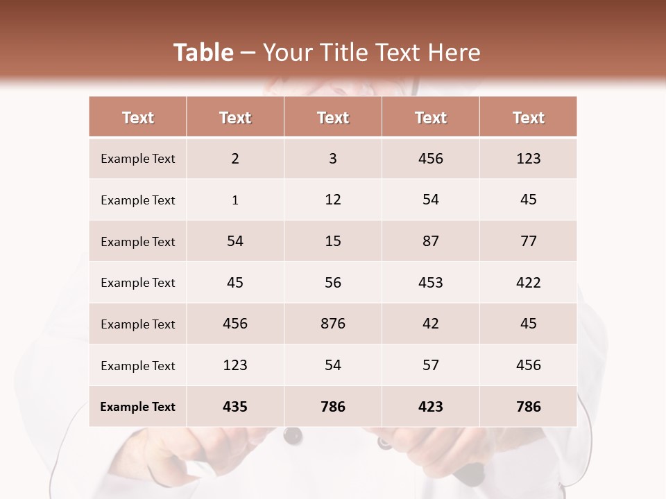 Adult White Baker PowerPoint Template
