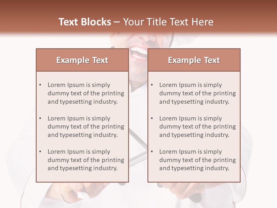 Adult White Baker PowerPoint Template
