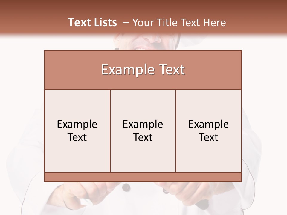 Adult White Baker PowerPoint Template