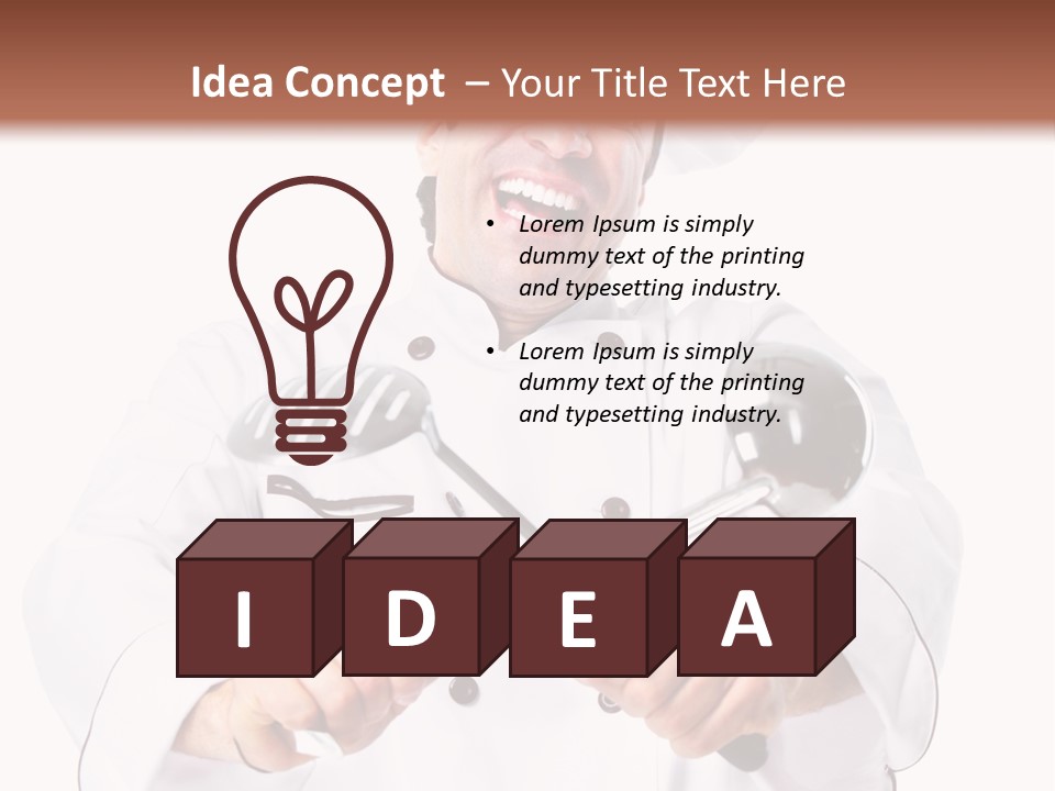 Adult White Baker PowerPoint Template