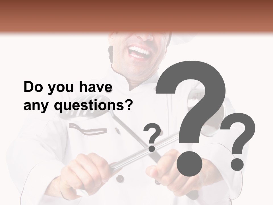 Adult White Baker PowerPoint Template