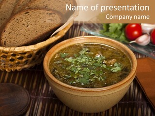 Georgia Cilantro Soup PowerPoint Template